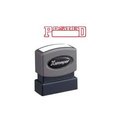 Shachihata Inc. Xstamper® Pre-Inked Message Stamp, POSTED, Date, 1-5/8" x 1/2", Red 1211